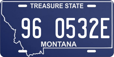 MT license plate 960532E