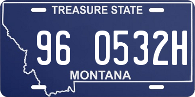 MT license plate 960532H