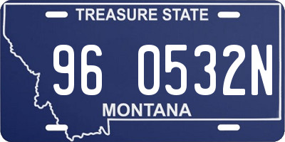 MT license plate 960532N