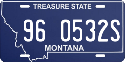 MT license plate 960532S
