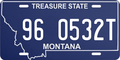 MT license plate 960532T
