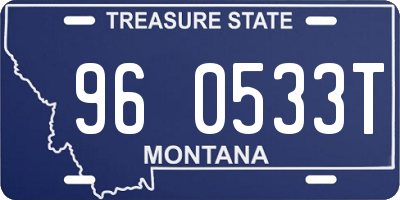 MT license plate 960533T