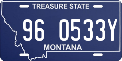 MT license plate 960533Y
