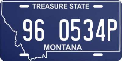 MT license plate 960534P
