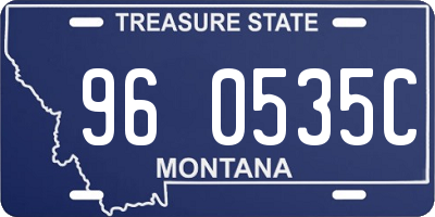 MT license plate 960535C