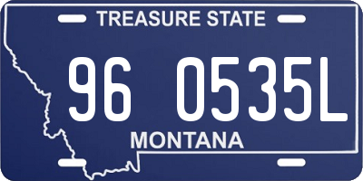 MT license plate 960535L