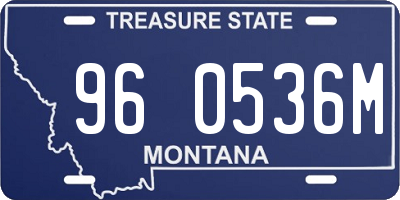 MT license plate 960536M
