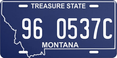 MT license plate 960537C