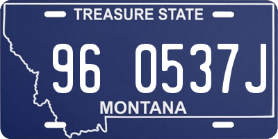 MT license plate 960537J