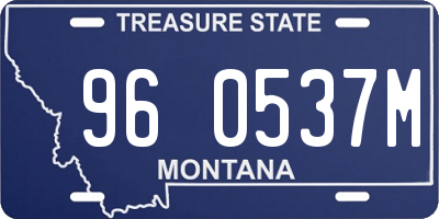 MT license plate 960537M