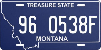 MT license plate 960538F