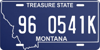 MT license plate 960541K