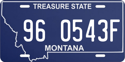MT license plate 960543F