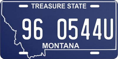 MT license plate 960544U