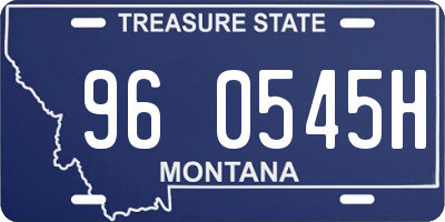 MT license plate 960545H