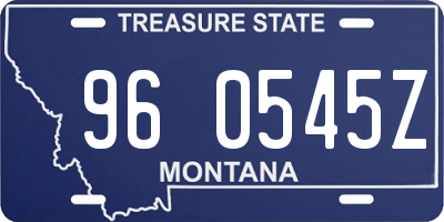 MT license plate 960545Z