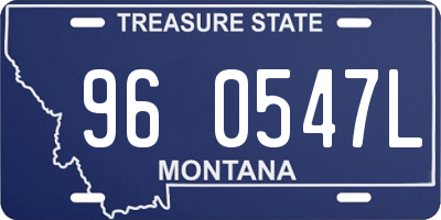MT license plate 960547L