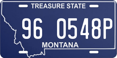MT license plate 960548P