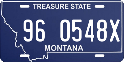 MT license plate 960548X