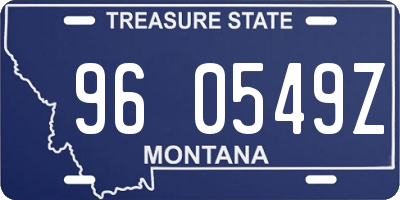 MT license plate 960549Z