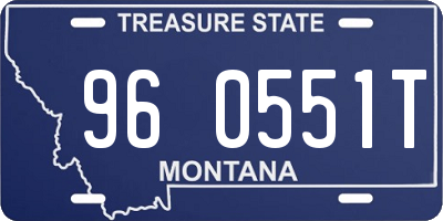 MT license plate 960551T