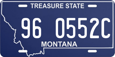 MT license plate 960552C