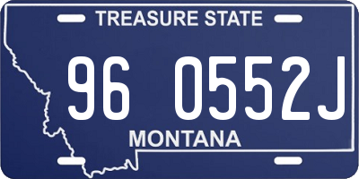 MT license plate 960552J