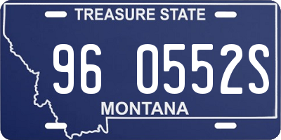 MT license plate 960552S