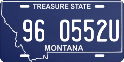 MT license plate 960552U