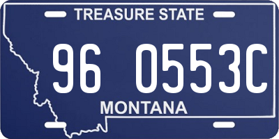 MT license plate 960553C