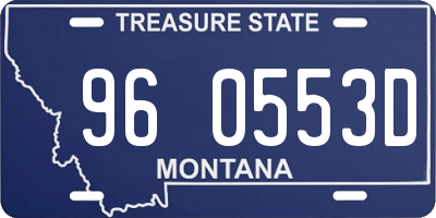 MT license plate 960553D
