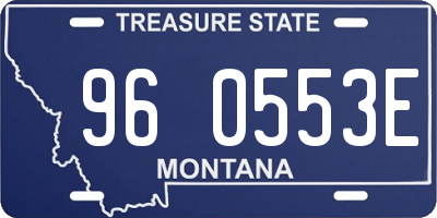 MT license plate 960553E