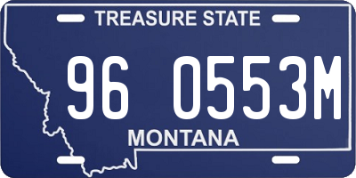 MT license plate 960553M