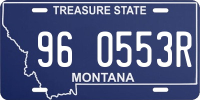 MT license plate 960553R