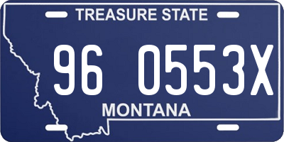 MT license plate 960553X