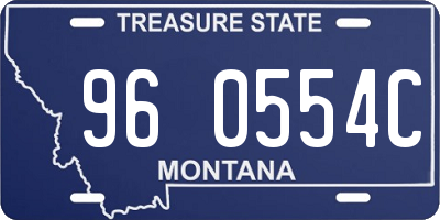 MT license plate 960554C