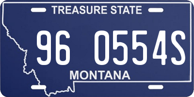 MT license plate 960554S