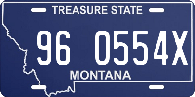 MT license plate 960554X