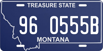 MT license plate 960555B