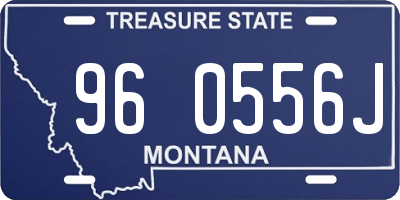MT license plate 960556J