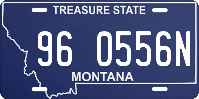 MT license plate 960556N