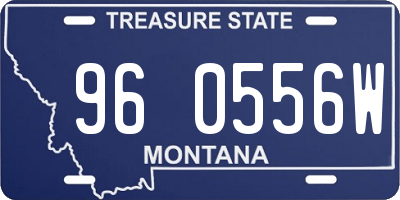 MT license plate 960556W