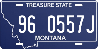 MT license plate 960557J