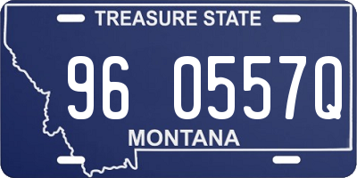 MT license plate 960557Q