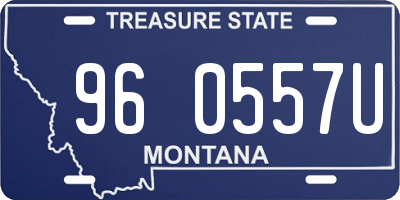 MT license plate 960557U