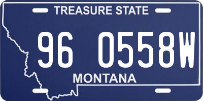 MT license plate 960558W
