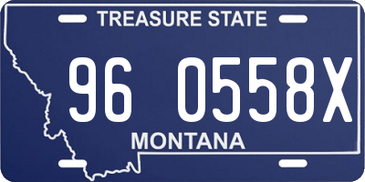 MT license plate 960558X