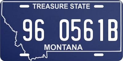 MT license plate 960561B