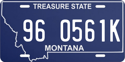 MT license plate 960561K