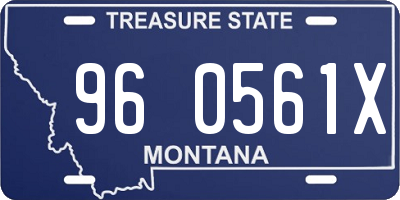 MT license plate 960561X
